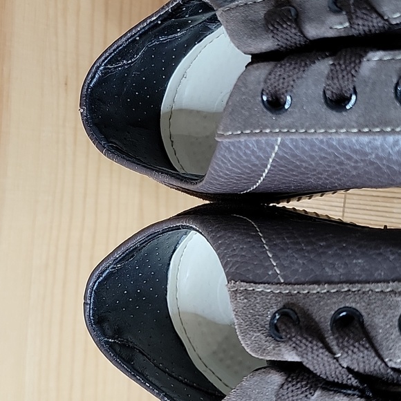 CROCS Low Top Hover Converse Style Sneakers Shoes Leather - Picture 8 of 10